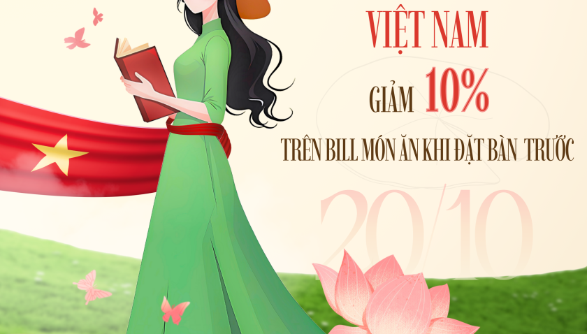 Ưu Đãi 20/10 – Nâng Ly Chúc Mừng Những Đóa Hoa Xinh Đẹp Nhất